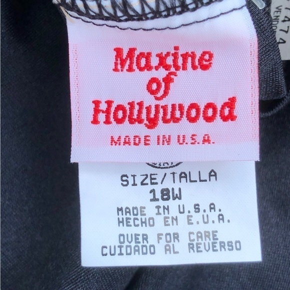 NWT MAXINE OF HOLLYWOOD Black Purple Blue Gold Wrap One Piece Swimsuit Size 18W - Picture 7 of 9